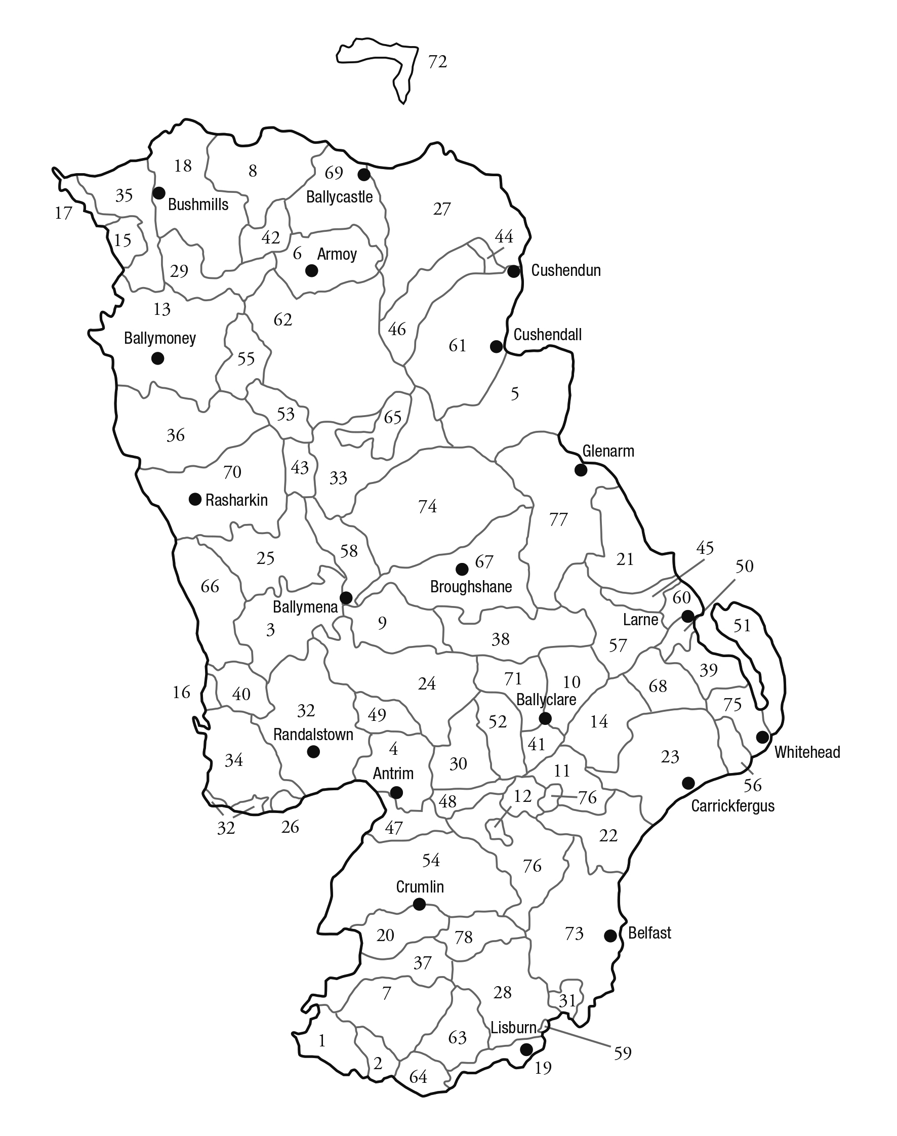 Antrim Parish Map