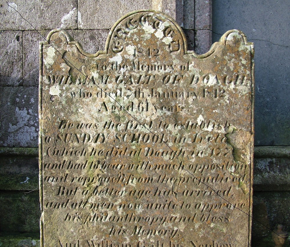 William Galt's headstone, Kilbride graveyard