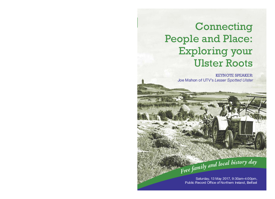 Connecting People and Place - Exploring your Ulster Roots conference
