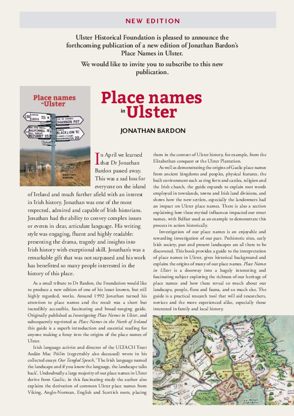 Place Names of Ulster