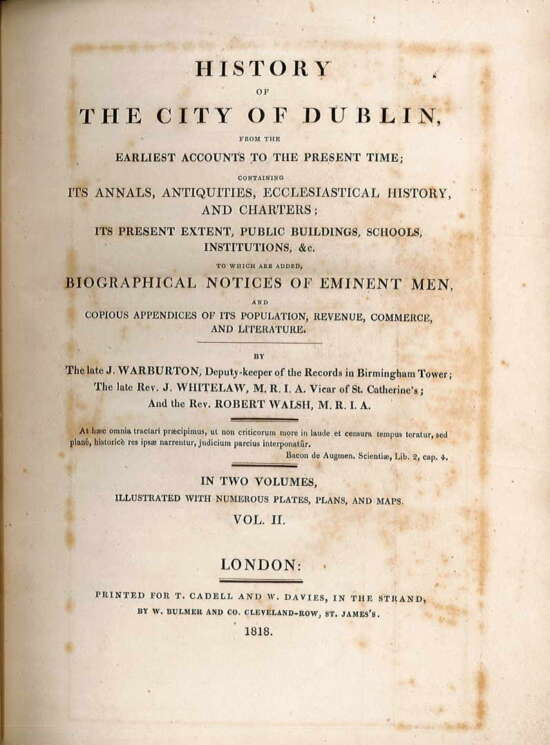 History of Dublin Warburton 2