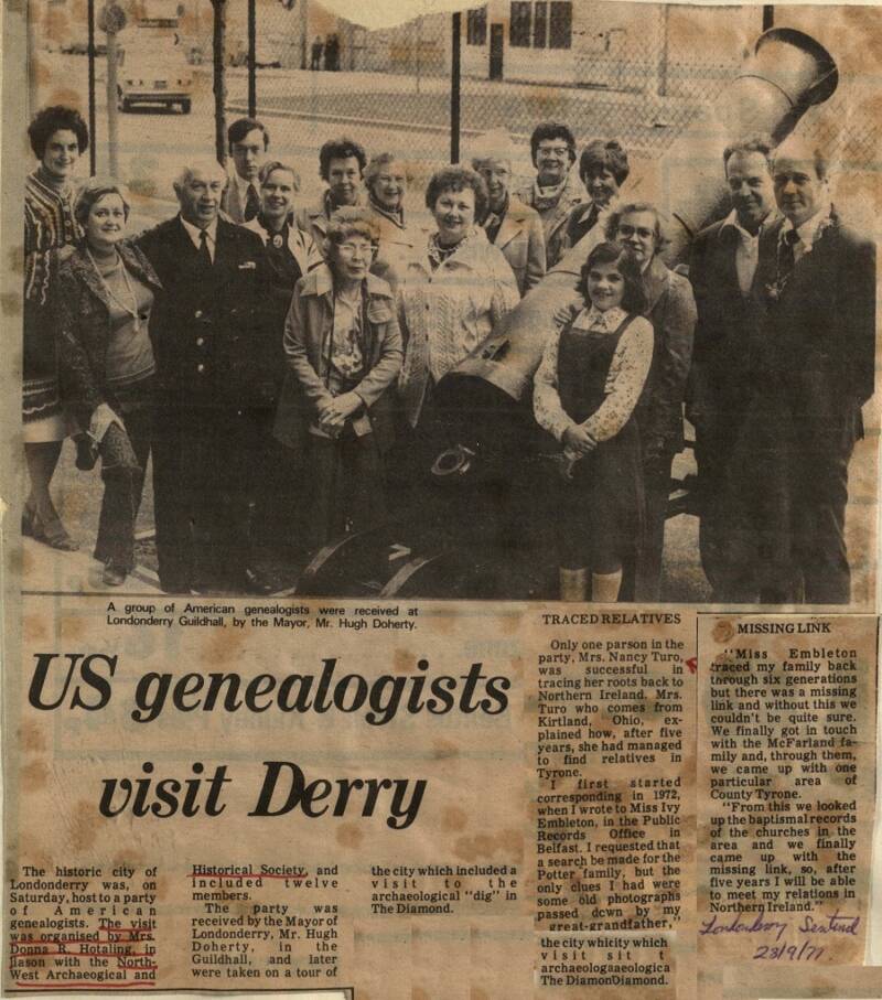 Genealogists visit Derry 1