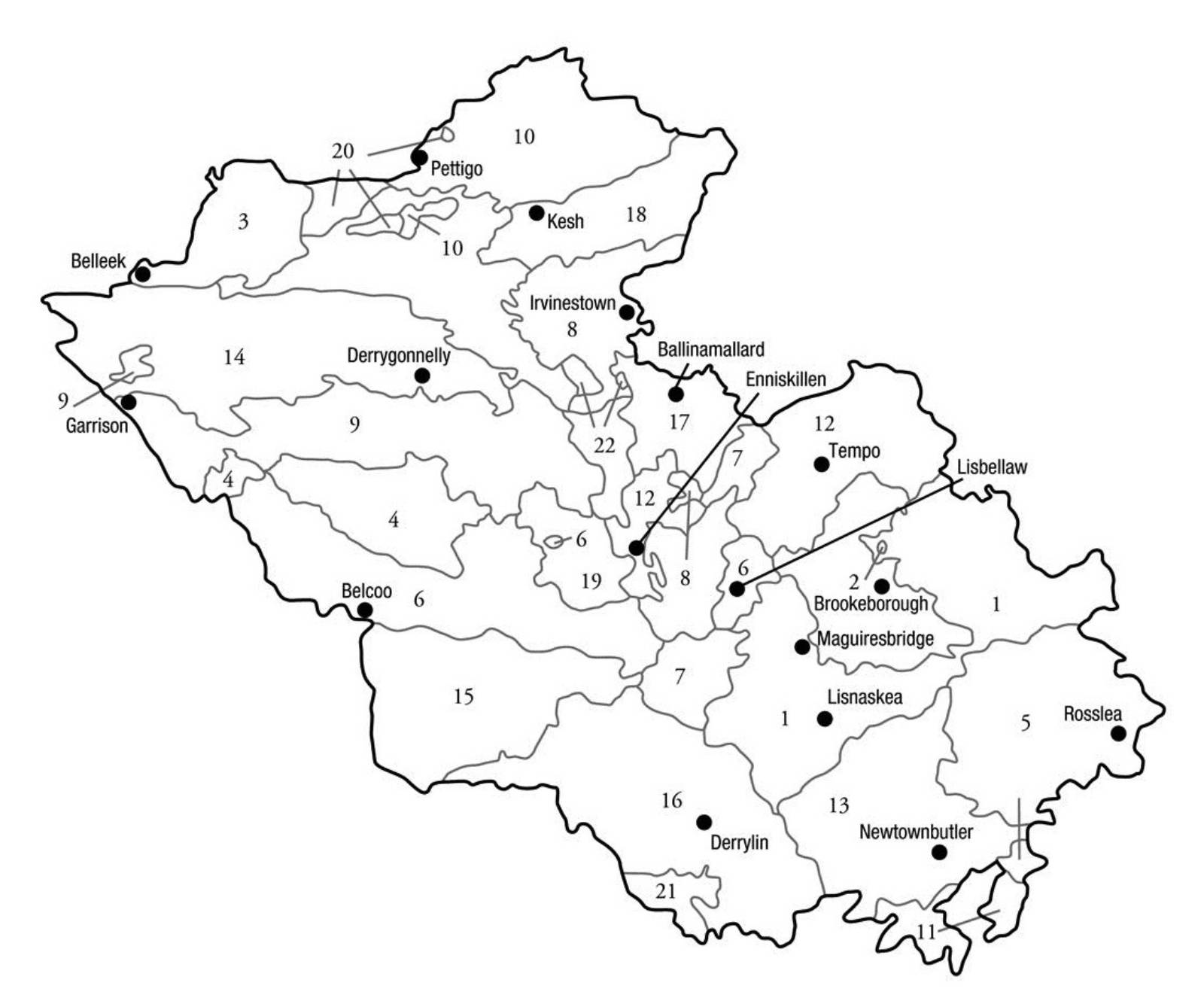 Civil Parish Map - County Fermanagh