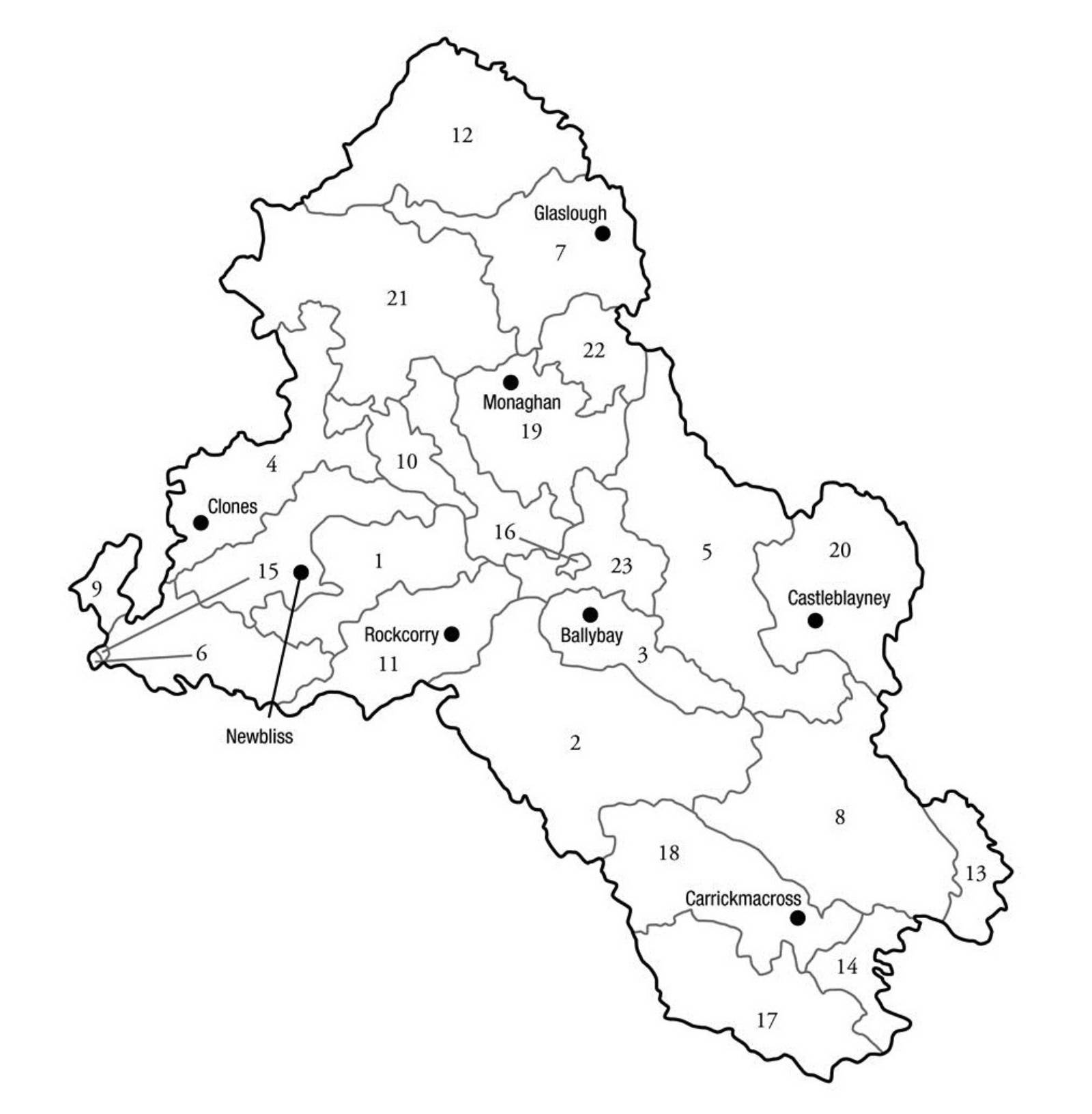 Civil Parish Map - County Monaghan