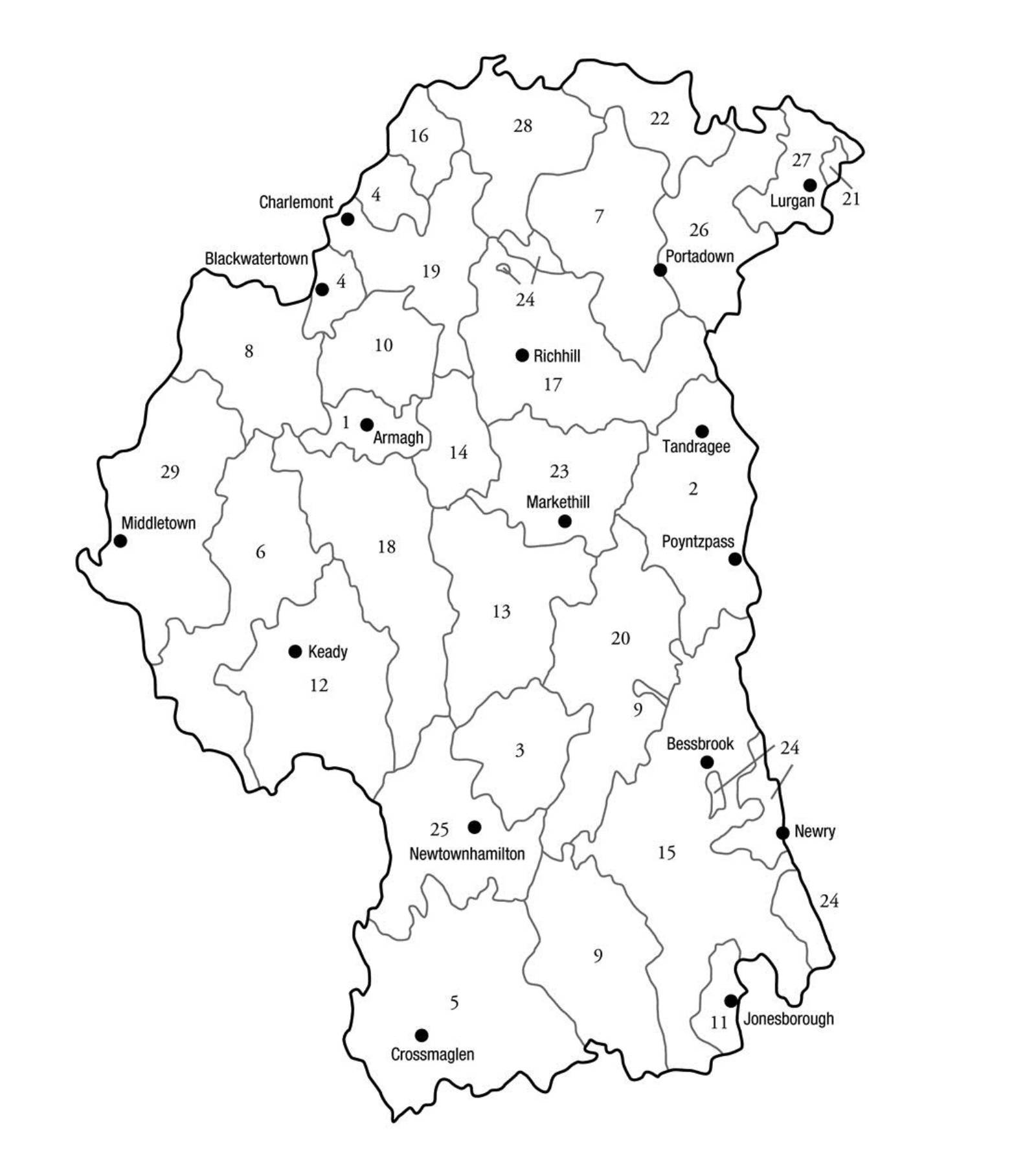 Civil Parish Map - County Armagh