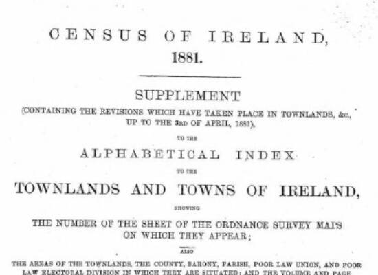 1881 census supplement cover
