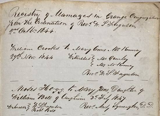 Grange marriage reduced