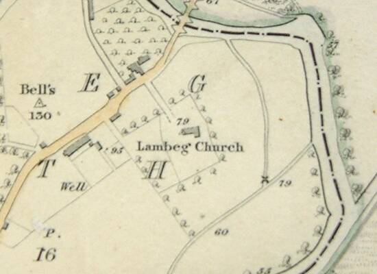 Lambeg church map